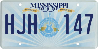 MS license plate HJH147