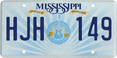MS license plate HJH149