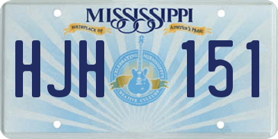 MS license plate HJH151