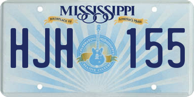 MS license plate HJH155