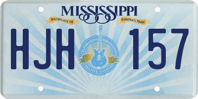 MS license plate HJH157
