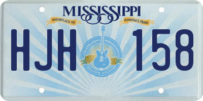 MS license plate HJH158