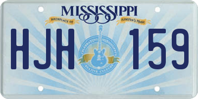 MS license plate HJH159