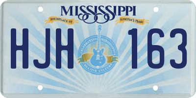 MS license plate HJH163