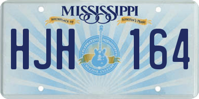 MS license plate HJH164