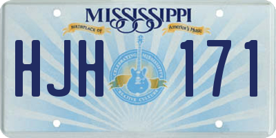 MS license plate HJH171