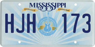 MS license plate HJH173