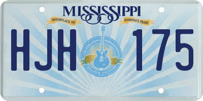 MS license plate HJH175