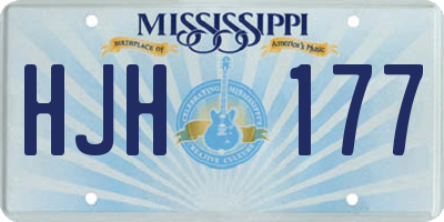 MS license plate HJH177