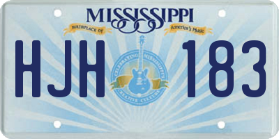 MS license plate HJH183