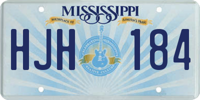 MS license plate HJH184