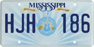 MS license plate HJH186