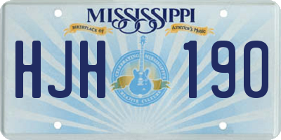 MS license plate HJH190