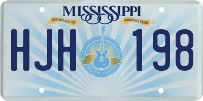 MS license plate HJH198