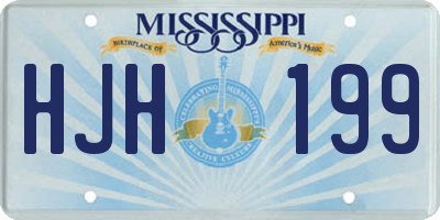 MS license plate HJH199