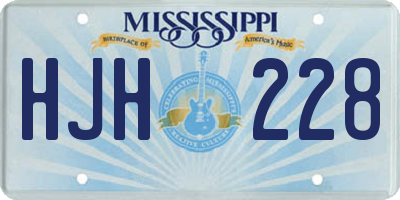 MS license plate HJH228