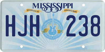 MS license plate HJH238