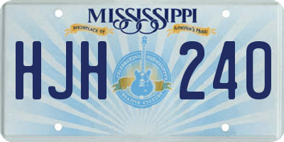 MS license plate HJH240