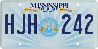 MS license plate HJH242