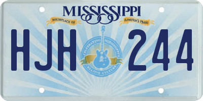 MS license plate HJH244