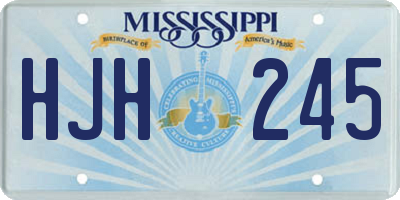 MS license plate HJH245