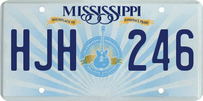 MS license plate HJH246