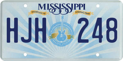 MS license plate HJH248