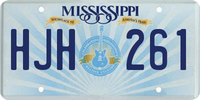 MS license plate HJH261