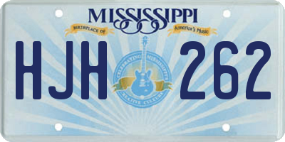 MS license plate HJH262
