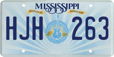 MS license plate HJH263