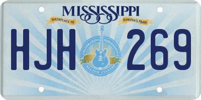 MS license plate HJH269