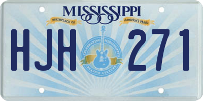 MS license plate HJH271