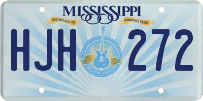 MS license plate HJH272