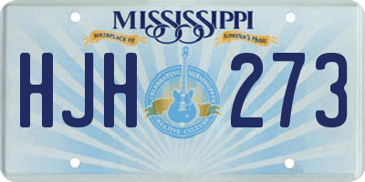 MS license plate HJH273