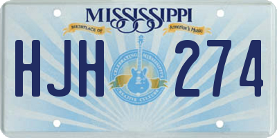 MS license plate HJH274