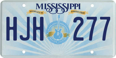 MS license plate HJH277