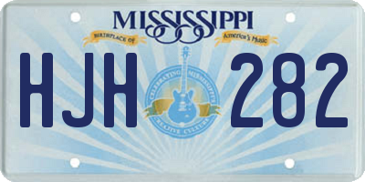 MS license plate HJH282