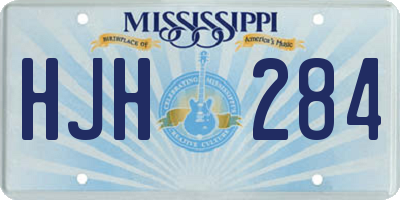 MS license plate HJH284