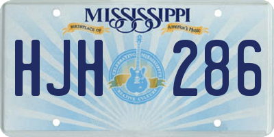 MS license plate HJH286