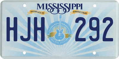 MS license plate HJH292