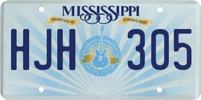 MS license plate HJH305