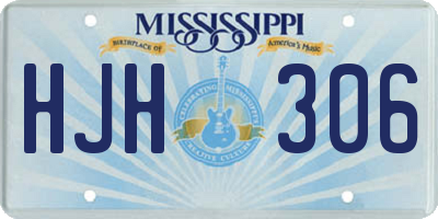 MS license plate HJH306