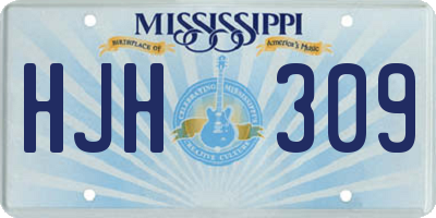 MS license plate HJH309