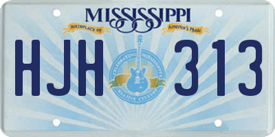 MS license plate HJH313