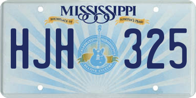 MS license plate HJH325