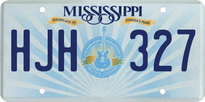 MS license plate HJH327