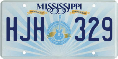 MS license plate HJH329