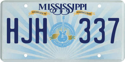 MS license plate HJH337