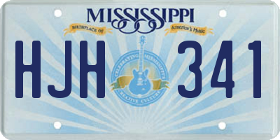 MS license plate HJH341