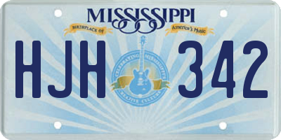 MS license plate HJH342